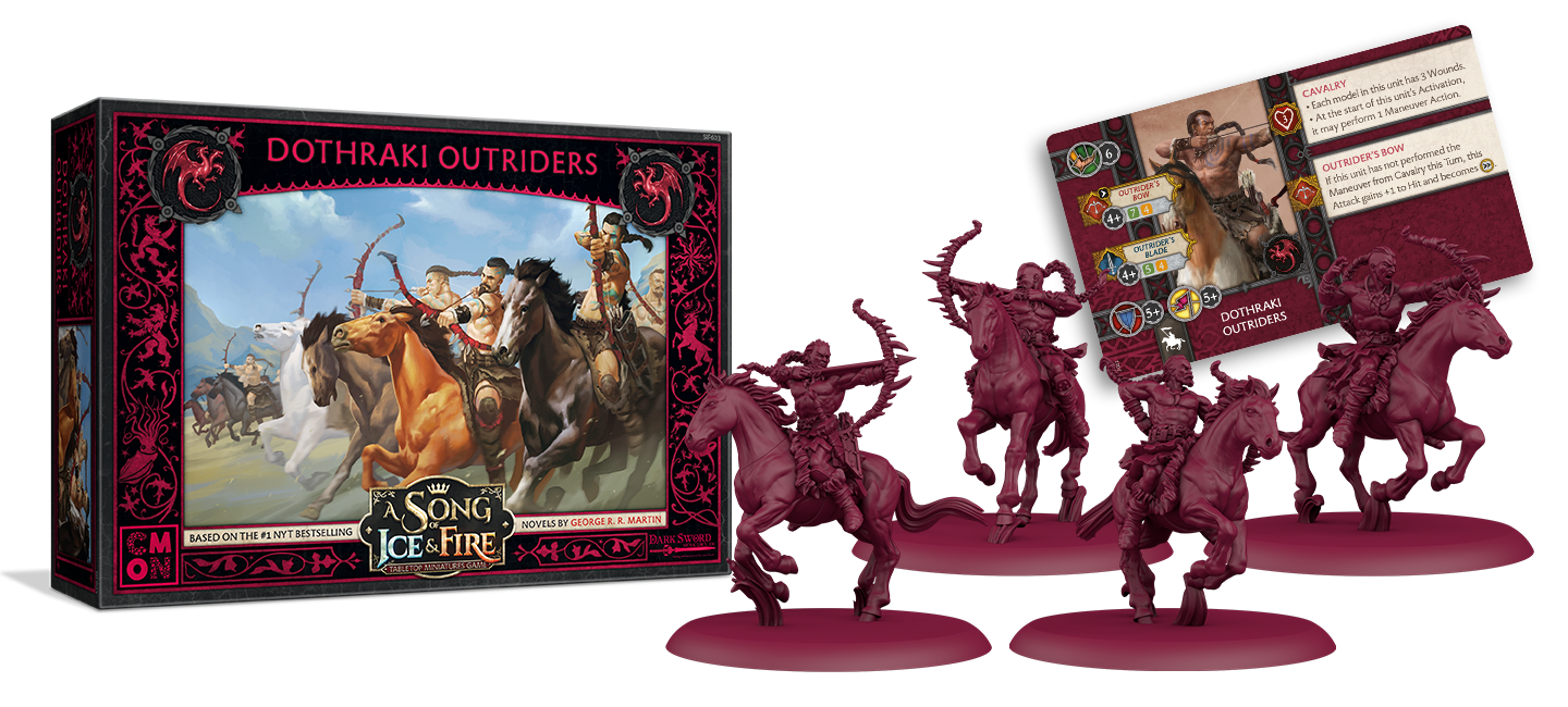 A Song of Ice and Fire : Tabletop Miniatures Game - Targaryen Dothraki Outriders
